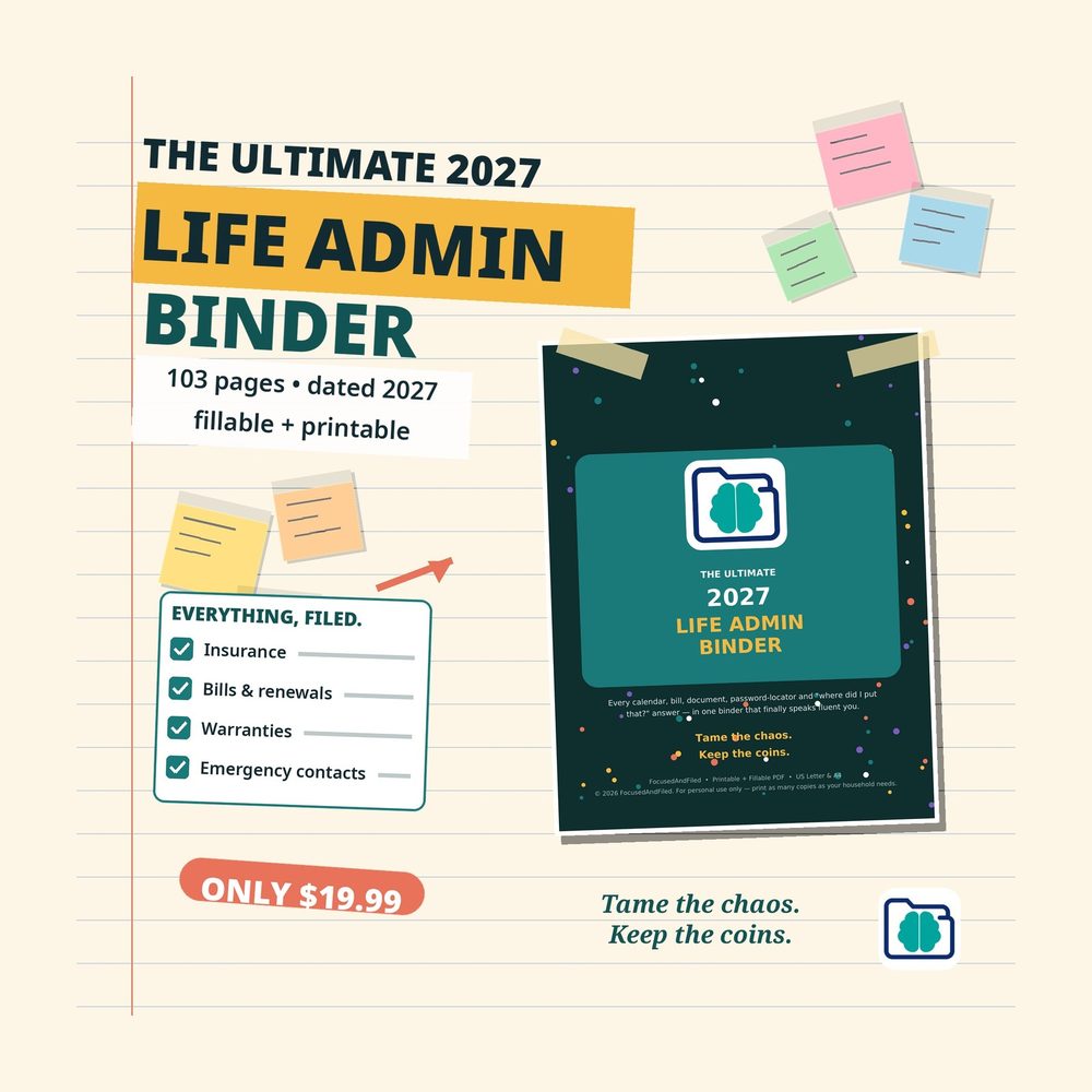 Life Admin Binder cover